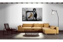 Bilde Inspired By Banksy Black And White 90x60 Artgeist sp. z o. o.