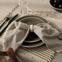 Broste Copenhagen Elouise Duk 160x300 cm Sort