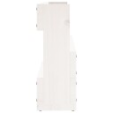 vidaXL Veggmonterte skohyller 2 stk hvit 110 x 9 x 23 cm heltre furu