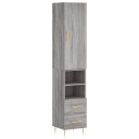 vidaXL Highboard grå sonoma 34,5x34x180 cm konstruert tre 8720845483333