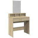  Sminkebord med speil sonoma eik 80x41x144,5 cm