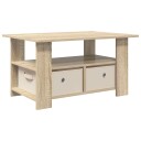  Kaffebord med skuff Sonoma eik 77 x 55 x 42 cm Konstruert tre