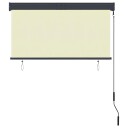 vidaXL Utendørs rullegardin 120x250 cm kremhvit