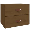vidaXL Veggmontert nattbord honningbrun 50x36x40 cm