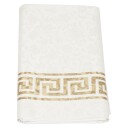Voksduk Damask med bord   Hvit gull