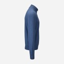 Half Zip Wool-Cashmere Light Blue