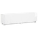 vidaXL TV benk 140 x 34,5 x 40 cm Høgglans hvit Konstruert tre