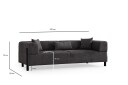 Gio 3 seters Sofa   Antrasitt