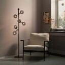 Halo Design Atom Gulvlampe Smoke/ Sort