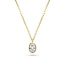 Sif Jakobs Jewellery Sardinien Ovale Necklace Gullfarge Hvit