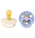 BIBS x Liberty Colour Smokker Str. 1 Rund 2 pack Chloe BIBS 0 6 md Smokk Hvit Lilla