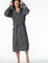 Schiesser Bath Robe   Grey   XL