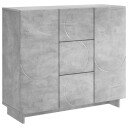 vidaXL Serviesskap Betonggrå 85,5 x 31 x 75 cm Konstruert tre