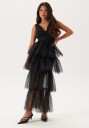 Bubbleroom Occasion High Slit Tulle Maxi Dress