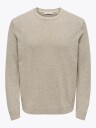 Only & Sons Michael Regular Nap Crew Neck Knit Grå XL