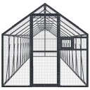 Fuglehus antrasitt 1,79x10x1,85 m aluminium