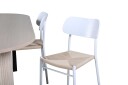 Venture Design Bianca & Polly spisegruppe Hvit/natur 4 stoler & bord 200 x 90 cm