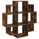vidaXL Vegghylle Røkt Eik 90 x 25 x 90 cm Konstruert tre