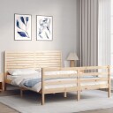 vidaXL Sengeramme med hodegavl 160x200 cm heltre 8720845402068