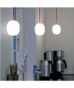 Piet Hein Superegg 200P Taklampe Opal med Rød Ledning