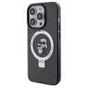 Karl Lagerfeld Hardcase med Ring Stativ for iPhone 13 Pro Max - Svart, MagSafe