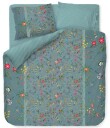 Pip Studio Sengetøy dobbeltdyne 200x200cm - Petites fleurs blue - Sengesett med 2 i 1 design - 100% bomull -  sengetøy