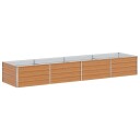 vidaXL Høybed Lys Brun 320 x 80 x 45 cm Galvanisert Stål
