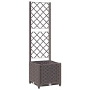 vidaXL Plantekasse med espalier brun 40x40x136 cm PP