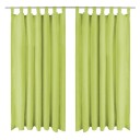 Vidaxl Mikrosateng Gardiner Med Hemper 2 Stk 140x245 Cm Grønn