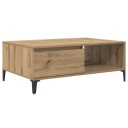  Kaffebord med hylle artisan eik 90 x 60 x 35 cm Konstruert tre