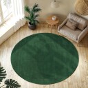 Rundt teppe   Recycled PET with viscose look grønn Størrelse: Ø 160 cm