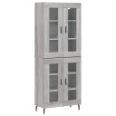 vidaXL Highboard grå sonoma 69,5x34x180 cm konstruert tre 8720845477172