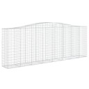 vidaXL Gabionkurver buede 8 stk 400x50x140/160 cm galvanisert jern