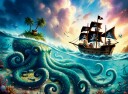 Ravensburger Puslespill 100 Pirateskatt