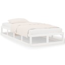vidaXL Sengeramme hvit 75x190 cm 2FT6 Small Single heltre