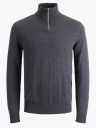Jack and Jones Emil Knit Half Zip Grå S