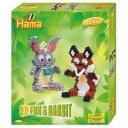 Hama Iron-on bead set 3D Fox &amp Rabbit 2500 pc