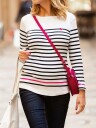 Cache Cœur BREST Gravidtopp Sailor White/Marine S