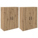  Vegghengte skap 2 pcs artisan eik 69.5 x 34 x 90 cm