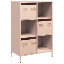  Highboard rosa 68x39x103,5 cm stål 8721102931642