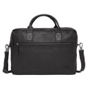 Adax Prato Axel Skinn Pc veske med 2 rom 15,6" Svart