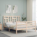 vidaXL Sengeramme med hodegavl 4FT6 double heltre 8720845401061