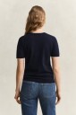 Gant Seasonal Crew Ss   Navy   XS