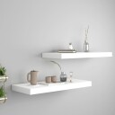 vidaXL Flytende vegghyller 2 stk hvit 60x23,5x3,8 cm MDF