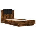  Sengeramme med hodegavl røkt eik 100x200 cm konstruert tre 8721012276727