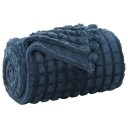 vidaXL Kastteppe Marineblå 240 x 220 cm Fleece