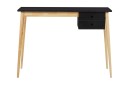 Skrivebord Margraten 106 cm med Oppbevaring 2 Skuffer   Svart/Lysebrun