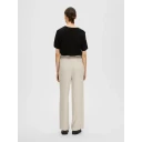 Selected Femme Viva-Gulia HW Long Linen Pant - Sandshell 34