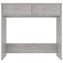 vidaXL Skrivebord betonggrå 80x40x75 cm sponplate
