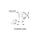 Furnes Stoppekranboks Basic 6204